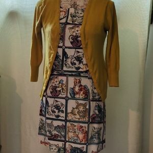 SHEIN Cat Print Pencil Skirt with Top